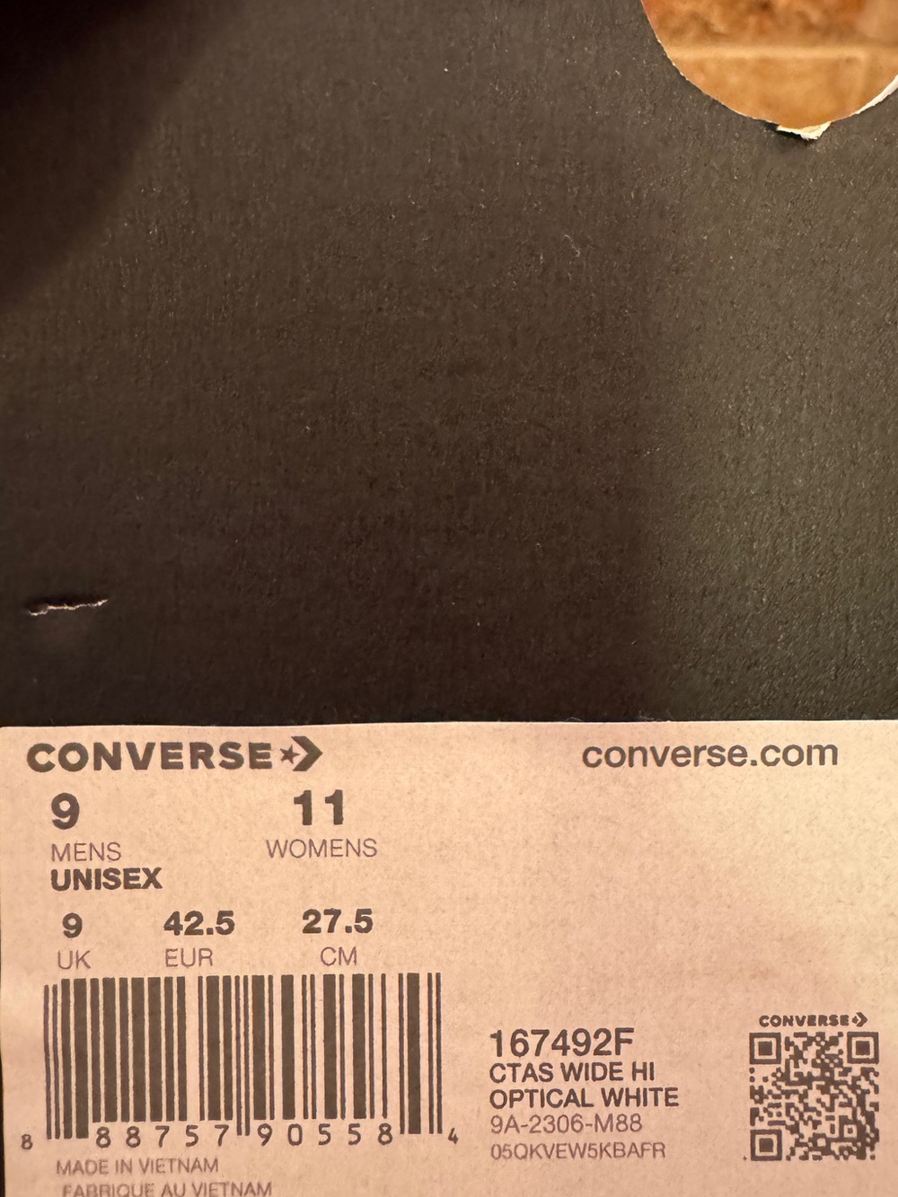 Chuck Taylor All Star High-Top Sneaker UNISEX MENS 9 WOMENS 11 WIDE NEW IN BOX - Picture 7 of 9